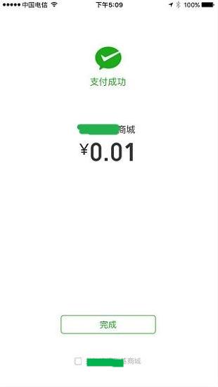 支付成功后頁(yè)面提示